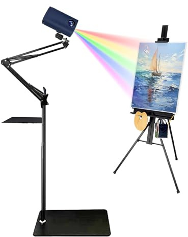 Smart Art Projector for Tracing Drawing Painting, Desktop Wall Canvas Projection with Remote Control & Stand, Smart Sketch Projector (Blue 1.95m)