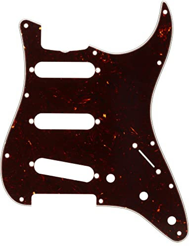 Fender Pickguard, Stratocaster® S/S/S, (mit Truss Rod Notch), 11-Loch-Vintage-Halterung, Schildkrötenpanzer, 4-lagig