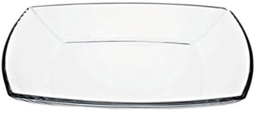 Pasabahce 5827601 Confezione 6 Piatti Vetro Quadro Piano 26.5 Cm