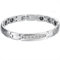 JewelryWe Magnetarmband Herren Magnetische Armband: Edelstahl Magnet Armbänder mit Zirkonia Schwarz Magnetsteine Handgelenk Armkette Gliederarmband Partnerarmband Armreif Geschenk für Männer Silber