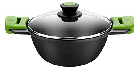 BRA Prior | Konkaver Kochtopf, Aluminiumguss, Schwarz, 28 cm