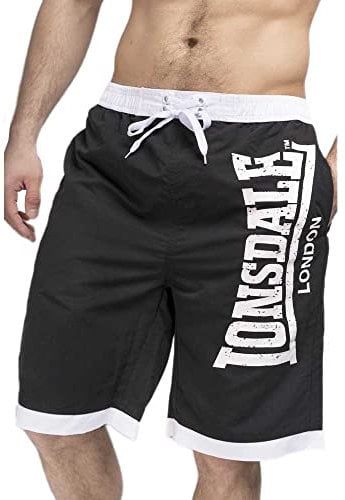 Lonsdale London Clennel Männer Badeshort schwarz L 100% Polyester Streetwear