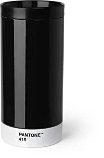 Pantone Reisebecher, Edelstahl, ABS, Black 419, 1 Stück (1er Pack)