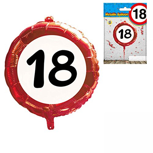 Udo Schmidt Folien-Ballon 18 Kunstsoff 45 cm Partydekoration Geburtstag Luftballon Tischdeko