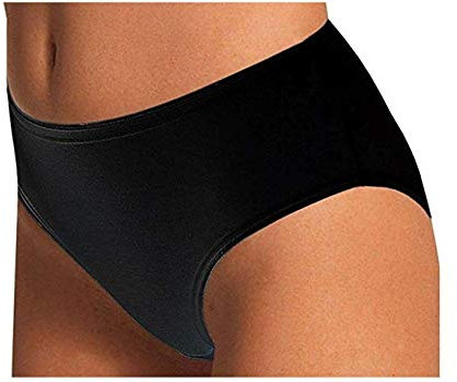 COTONELLA Slip Midi Donna in Cotone Elasticizzato con Tassello in Cotone - Confezione da 6 Pezzi - Colori Bianco E Nero