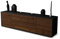 Stil.Zeit TV Schrank Lowboard Bibiane, Korpus anthrazit matt, Front Holz-Design Walnuss (180x49x35cm), mit Push-to-Open Technik & Leichtlaufschienen
