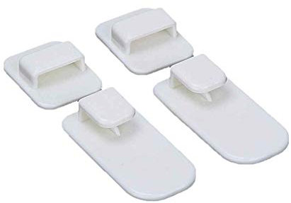 Fangfeen 2 Par Gancho pegajoso Conjunto de la Percha Soporte del Mando a Distancia para TV Aire Acondicionado Clave práctico Almacenamiento de Pared Ganchos de plástico Titular
