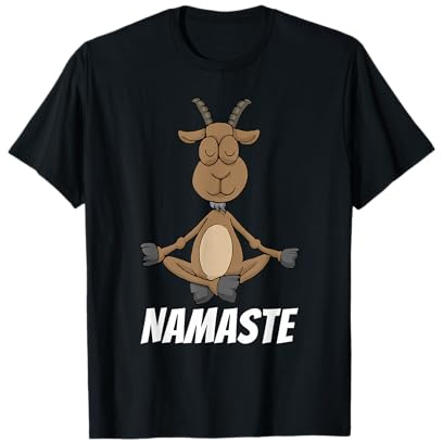 Yoga Ziege T-Shirt Lustiges Meditations Shirt T-Shirt