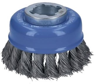Bosch Accessories 2608620726 Brosse Boisseau Torsadée Heavy for Metal (pour les Métaux, X-LOCK, Ø 75 mm, Épaisseur de fil de 0,35 mm, pour Ø 125 mm)