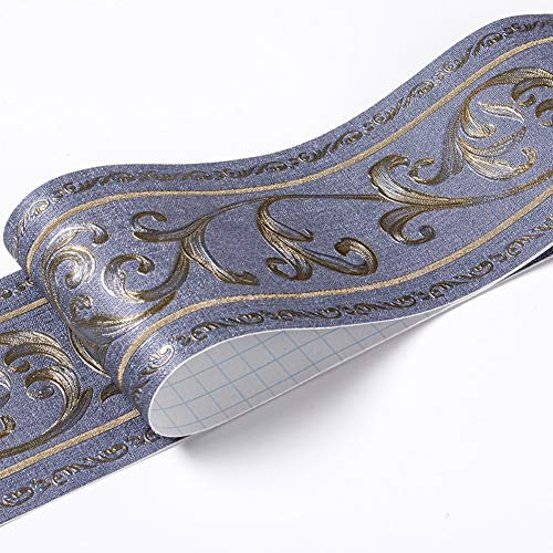 Banggo Bordo per carta da parati impermeabile, motivo 3D, rimovibile, autoadesivo, marrone, moderno, 10,6 x 500 cm