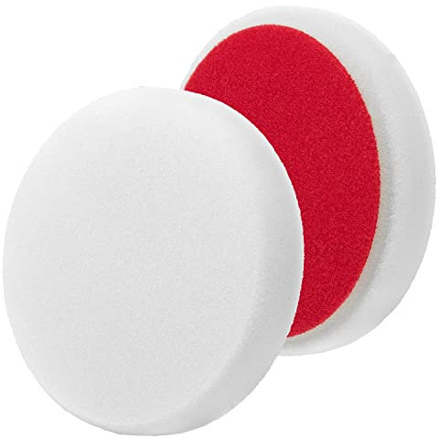 Detailmate Set Polierschwamm Menzerna Hard Cut Pad Standart white - 150 mm - P150H - für Schleifpolituren + 2 Schutzhandschuhe