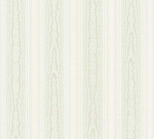 A.S. Création Papiertapete Concerto 3 Tapete mit Floralen Ornamenten Barock 10, 05 M x 0, 53 m metallic weiß Made in Germany 765796 7657-96