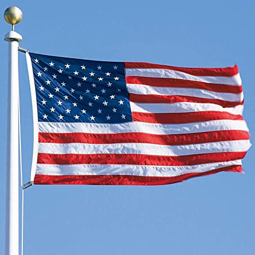 Bandiera americana 4x6 FT stelle ricamate, strisce cucite, occhielli in ottone bandiera USA poliestere durevole di lunga durata per uso esterno