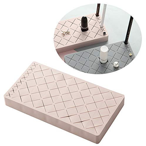 whatUneed Lippenstift-Halter, 36-Gitter-Silikon-Lippenstift-Display-Ständer, Kosmetik-Aufbewahrungsbox, mehrfarbiger Augenbrauenstift und Make-up-Pinsel-Organizer, Behälter (rosa)