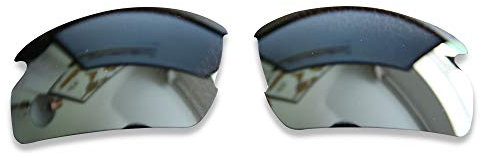 POLARLENS Polarised Replacement Lenses for Oakley Flak Jacket 2.0 - Compatible with Oakley Flak Jacket 2.0 Sunglasses (Silver)