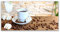 Tulup Leinwandbild 120x60cm - Wandbilder Druck Leinwandbild Canvas Kunstdruck Leinwanddruck - Tasse Kaffee Kaffeebohnen Küche