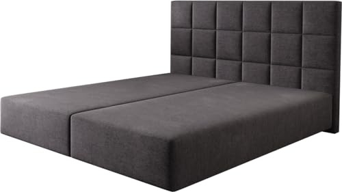 DELIFE Boxspringgestell Dream-Fine Mikrofaser Schwarz 180x200 cm