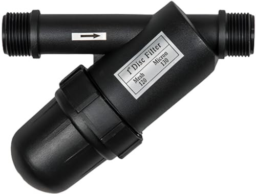 KNM TRADE Filtre à eau avec tamis 1 avec maille de 120 et 130 microns – Double filetage extérieur – Empêche les impuretés – Prolonge la durée de vie du tuyau d'arrosage