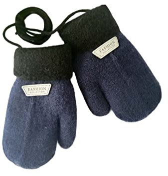 1-6 Jahre Kinder Strickhandschuhe Mädchen Jungen Bequem Warme Winterhandschuhe Outdoor Fäustlinge Winter Fleece Thermohandschuhe Kinderhandschuhe Gestrickte Handschuhe mit Band