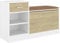 vidaXL Schuhbank Schuhschrank Sitzbank Schuhablage Schuhregal Schuhaufbewahrung Schuhständer Schuhkipper Weiß Sonoma-Eiche 94,5x31x57cm Holzwerkstoff