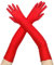 CHEERYMAGIC Red Long Elbow Satin Gloves - 1920s Style Dance & Opera Gloves for Wedding, Prom & Fancy Dress - A4-XNST