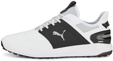Puma Men's Alphacat Nitro Sneaker, Puma White/Puma Black/Metallic Silver, 28.0 cm