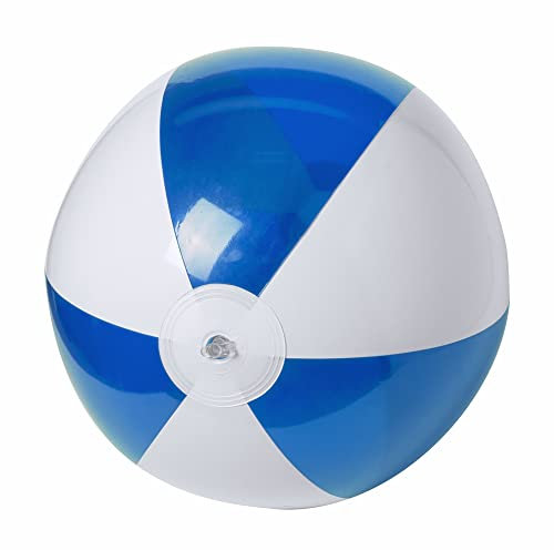 ANTEVIA - Ballon de plage gonflable translucide ø28cm | PLUS DE 10 MODÈLES | Volley Jeux Enfant Piscine | Matière : PVC |Couleur : Bleu (Zeusty bleu)