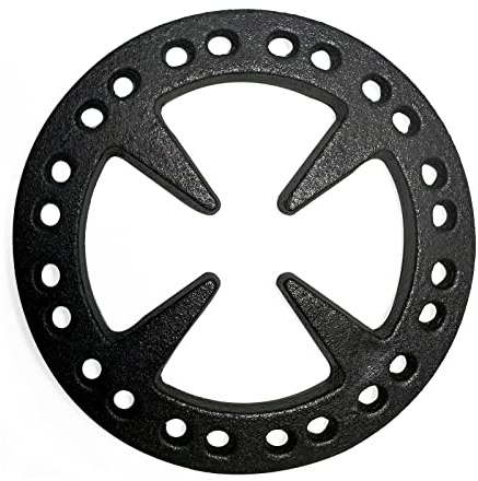 MENSI Anillo de hierro fundido con diseño mejorado de 5 pulgadas, reductor de anillo de gas de hierro fundido, anillo de soporte para wok para cafetera espresso, café moka, cocina de gas