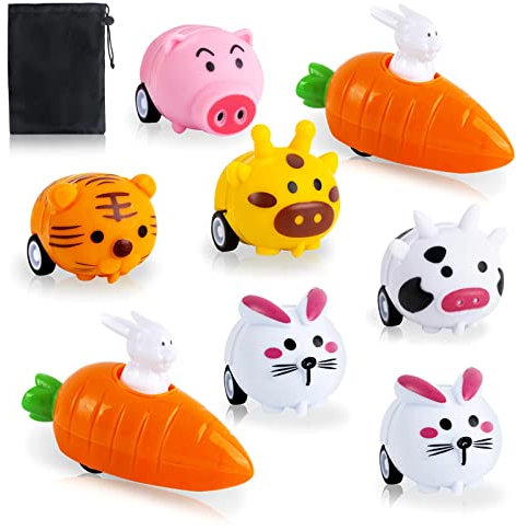 GWAWG Jouets De Voiture pour Bébés Voitures À Remonter Ensemble Voitures À Traction pour Enfants, Jouets À Friction pour 1 an+Bébé Et Tout-Petits Cadeau De Fête d'anniversaire pour Garçons Et Filles