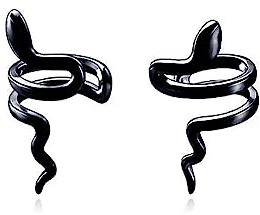Reffeer Schlangen-Manschettenohrringe aus massivem 925er-Sterlingsilber ohne Piercing, Wraps für Damen und Mädchen, Schlangen-Clip-Ohrringe, Crawler