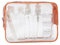 MOCOCITO Toiletry Bag - Clear, Reusable Travel Bottles Set (8 x 100ml) - EU & UK Hand Luggage Approved - Unisex Adult - Clear