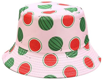 Ceoon Unisex-Sonnenhut mit Bananen-Zitronen-Ananas-Avocado-Orange-Frucht-Aufdruck für Damen, Wassermelone, Einheitsgröße