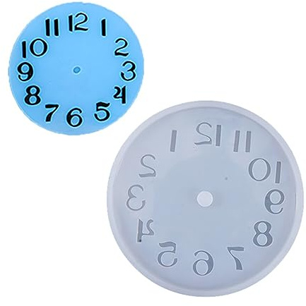 JAWSEU Uhr Harzformen Wanduhr Gießform, Epoxy Clock Silikonharz Form Kit Silikonformen Epoxidharz Uhr, Uhr Silikonform Uhr Harzformen Wanduhr Gießharz Resin Formen Uhren Selbst Gestalten