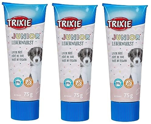3 PACK TRIXIE JUNIOR PASTE LIVER PATE DOG PUPPY TREAT PASTE DELICIOUS SNACK 75G