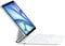 HOU Keyboard Case for iPad Air 11 Inch (M3 2025/M2 2024), Air 5th/4th Gen, 7-Color Backlight, Floating Stand, Click-Anywhere Trackpad, iPad Pro 11 inch (4th/3rd/2nd/1st) Case with Keyboard,White