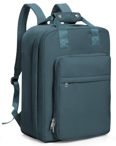 livbote Easyjet Handgepäck 45x36x20 Reiserucksack Damen Rucksack Flugzeug Handgepäck Rucksack mit Schuhfach Wasserdicht 40L Groß Pfauenblau