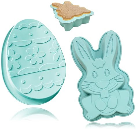 Moule à Gâteau Lapin Pâques, 3D Moules pour Lapin Pâques, Moules à Chocolat Lapin Pâques, pour Cuisson, Gâteau, Chocolats