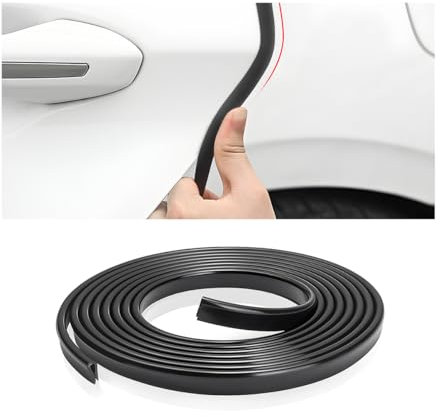 Adunsiaoto U-Förmiger Türkantenschutzstreifen, Autokantenverkleidung Kfz Türkantenschutz, U-Form Gummi Kantenschutz Auto Gummidichtung, Autoschutz-Zubehör(Schwarz)