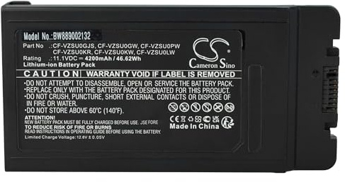 vhbw Akku kompatibel mit Panasonic Toughbook CF-54 MK3, CF-54 MK2, CF-54 MK1, CF-54 Performance Notebook (4200 mAh, 11,1 V, Li-Ion)