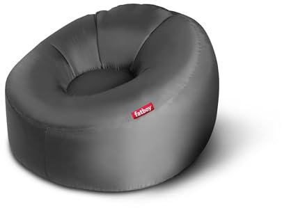 Fatboy® Blow Up Chair Lamzac O - Aufblasbares Sofa für Erwachsene & Kinder - Aufblasbares Sofa - Aufblasbarer Stuhl - 110 x 103 x 62 cm - Keine Pumpe erforderlich - Für drinnen und draußen, Stahlgrau