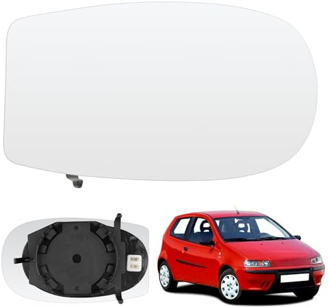 Spiegelglas Ersatz für Fiat Punto 188 1999-2012, Außenspiegel Glas Asphärisch Verstellbar Umkehrlinse Rückfahrglas Geeignet, Umkehrlinse Rückfahrglas Spiegel, Für Links und Rechts geeignet