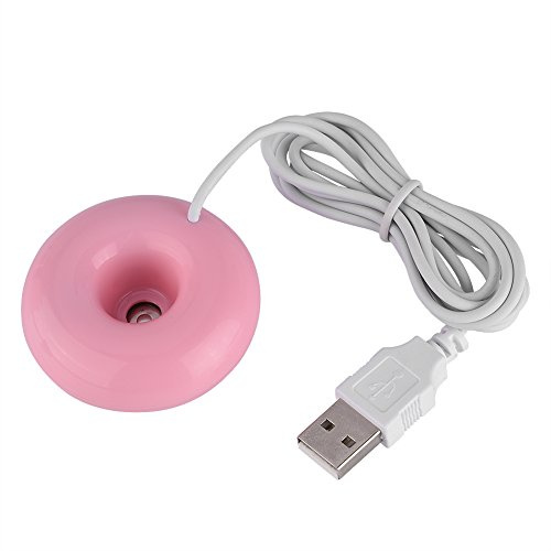 Donut USB Luftbefeuchter, Tragbar, Donut-förmig, Zerstäubungsspray, für Home Office Auto, Rosa
