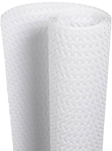 vidaXL Balkon Sichtschutz, Balkonbespannung Rattan-Optik, Sonnenschutz Windschutz für Terrasse Garten, Balkonverkleidung Balkonabdeckung, Weiß 1000x100cm Poly Rattan