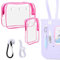 Everfunny Bogg Strand-Tragetasche mit 2 Einsteckhaken, Zubehör für Bogg Bags, Reisen, Make-up, Reinigungsbürste, Kosmetik, Trennwand, Innentasche, 3 Packungen (Rosarot, 2 Stück)