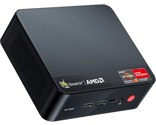 Beelink SER5 PRO Mini PC,AMD Ryzen 7 5800H(up to 4.4 GHz,8C/16T),Mini Computer with 32GB DDR4/500GB NVMe SSD,Support Triple Screen Display(HDMI+DP+Type-C),WiFi6,BT5.2,Type-C,Gigabit LAN