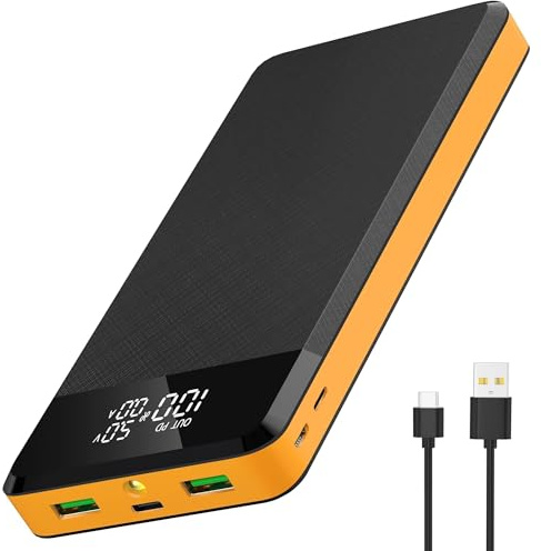 30000mAh Power Bank: Power Bank Fast Charging PD25W 3 Output & 3 Input USB C, LED Screen Display, LED Flashlight, Portable Charger High Capacity External Battery Packs for Phones,Tablets