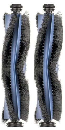 MIBUMIKI (2 Stück) Ersatz Bürstenrollen, Kompatibel mit Eufy X10 Pro Omni/ E35 Akku Nass Trockensauger, Ersatzteil Zubehörset, 2 Bürstenrollen