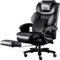 Fantasylab Bürostuhl 200KG mit 3D Rollendes Massagefunktion für Rückenschmerzen Ergonomischer Chefsessel Flip-up Armlehnen, hohe Rückenlehne, dick gepolstert Starke Metallbasis leise Räder