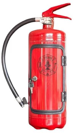 Dusarls Mini extincteur de bar, refroidisseur de vin, boîte de rangement pour whisky, café, simulation d'extincteur, stockage de vin pour les amateurs de whisky, décoration de Noël souvenir