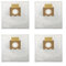 FUANA Lot de 4 sacs d'aspirateur Hoover Style H pour H81 Pure Telios Extra Canister Modèles Sacs à poussière en microfibre